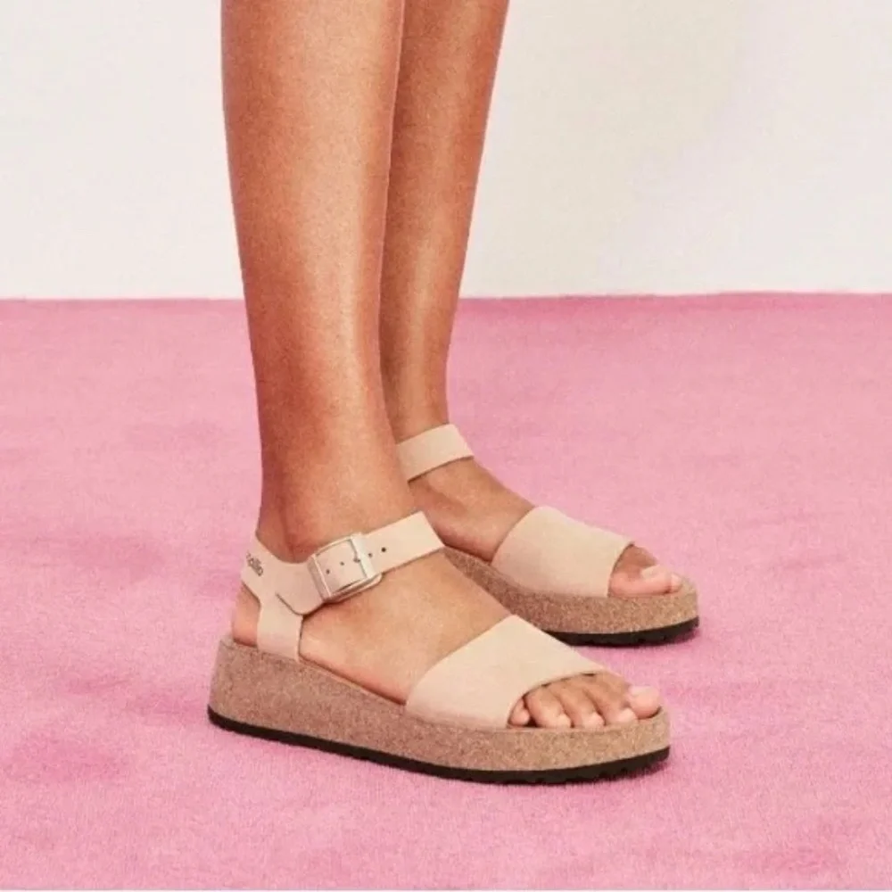 BIRKENSTOCK Papillio Glenda Platform Sandals In Beige NEW 7 - Picture 10 of 10